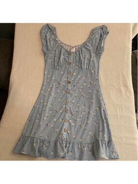 No Boundaries Blue and White Dress